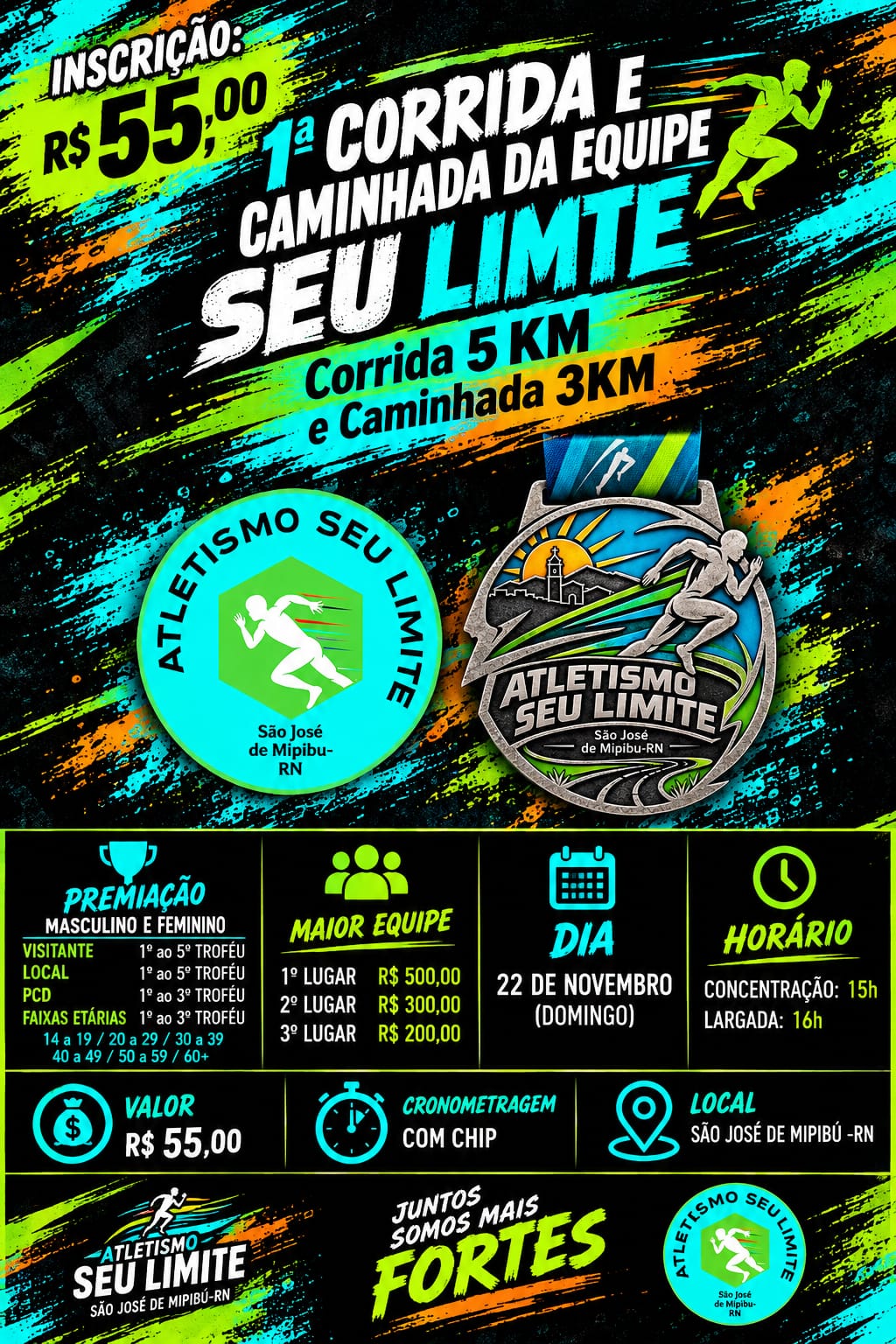 Imagem da corrida 1ª CORRIDA E CAMINHADA ATLETISMO SEU LIMITE