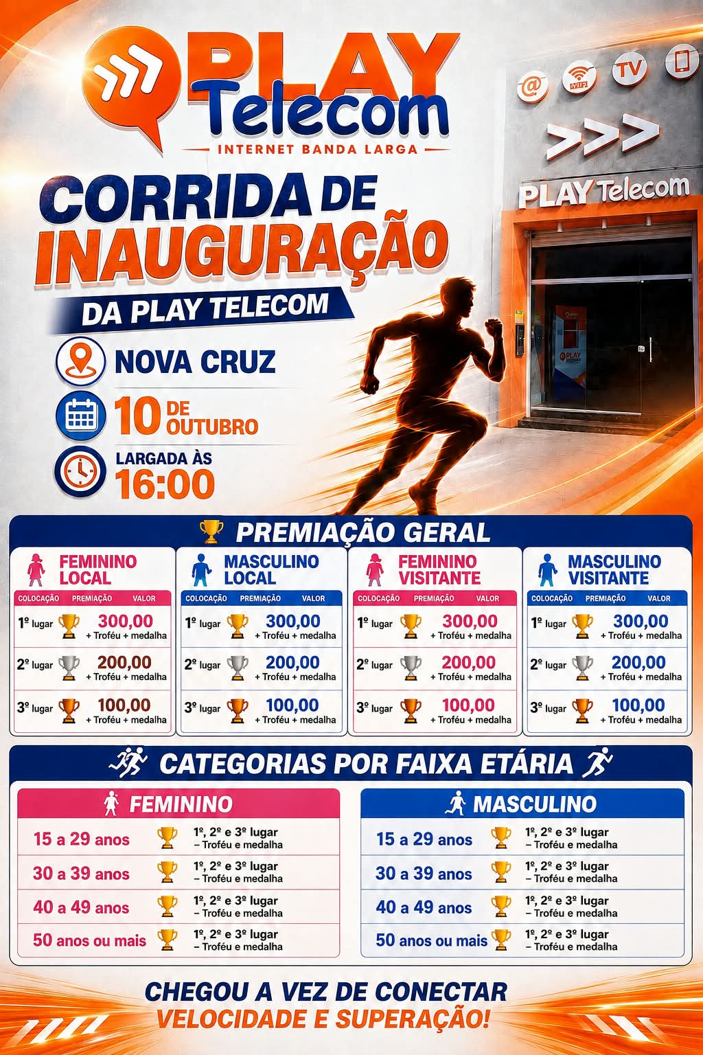 Imagem da corrida CORRIDA DE INAUGURAÇÃO PLAY TELECOM DE NOVA CRUZ/RN